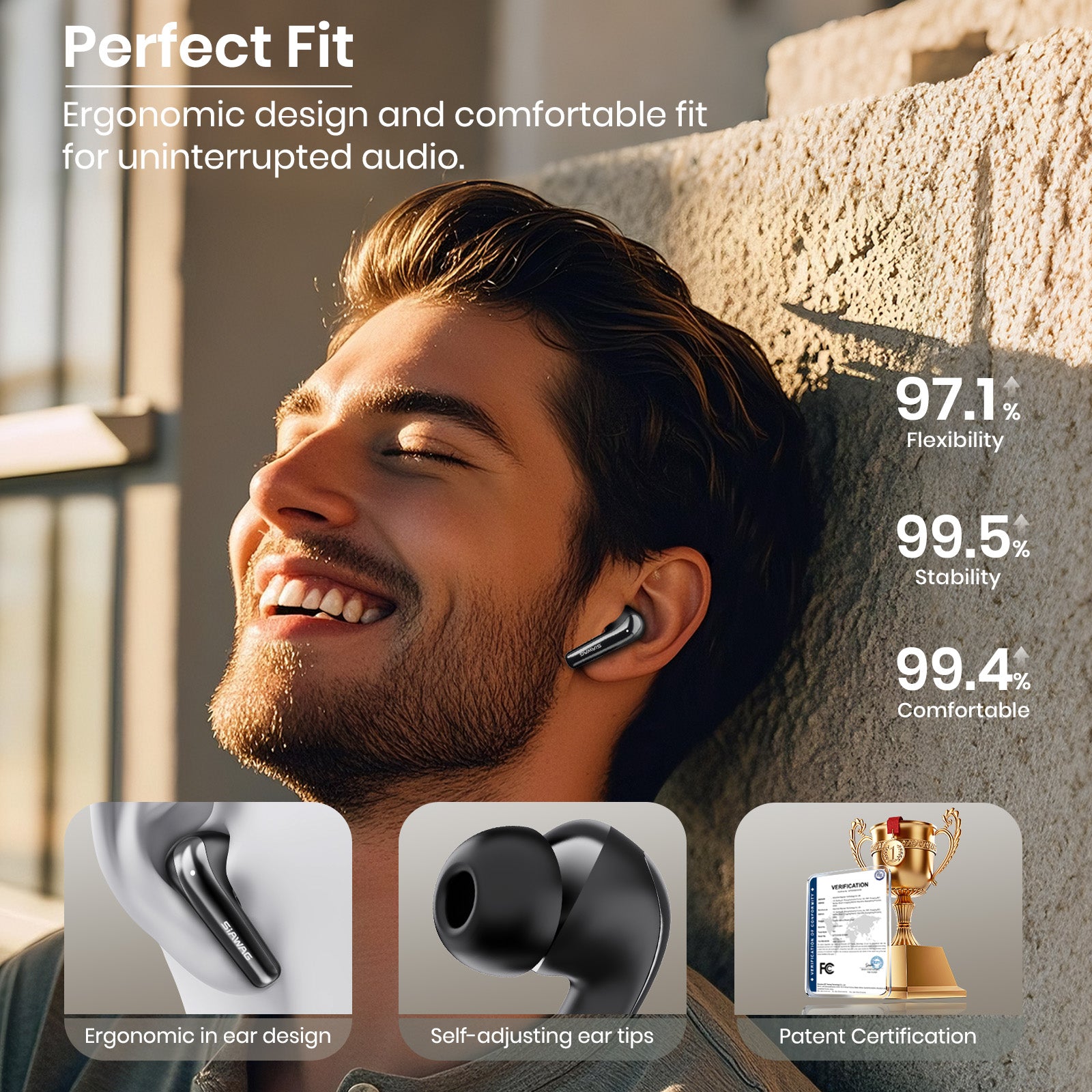 SIAWAG BTW78 | ENC Wireless Earbuds with 40H Playtime