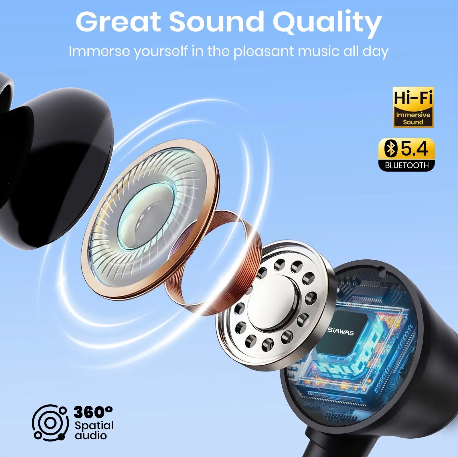 SIAWAG BT266ANC | Neckband Wireless Earphones with ANC SIAWAG