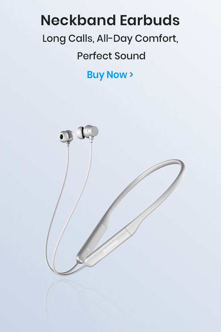 Siawag Neckband Earbuds - All-day comfort for long calls with perfect sound quality. Buy now for uninterrupted audio!