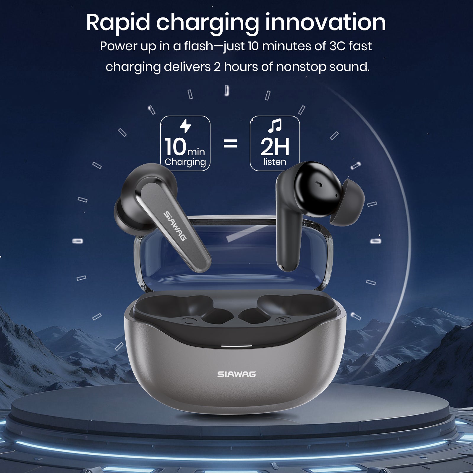 SIAWAG BTW108 | Clear-Call Earbuds with Dual EQ