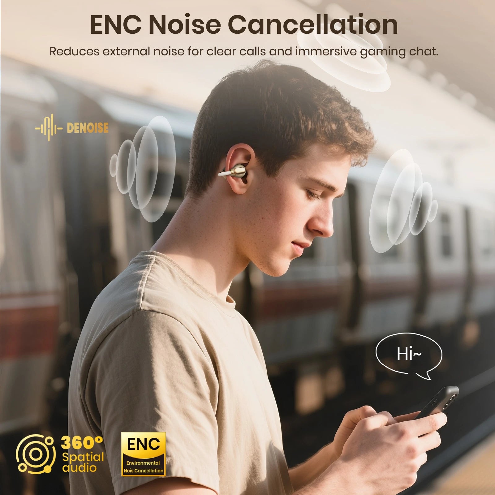 SIAWAG Clip01 | Lightweight Clip-On Earbuds with ENC