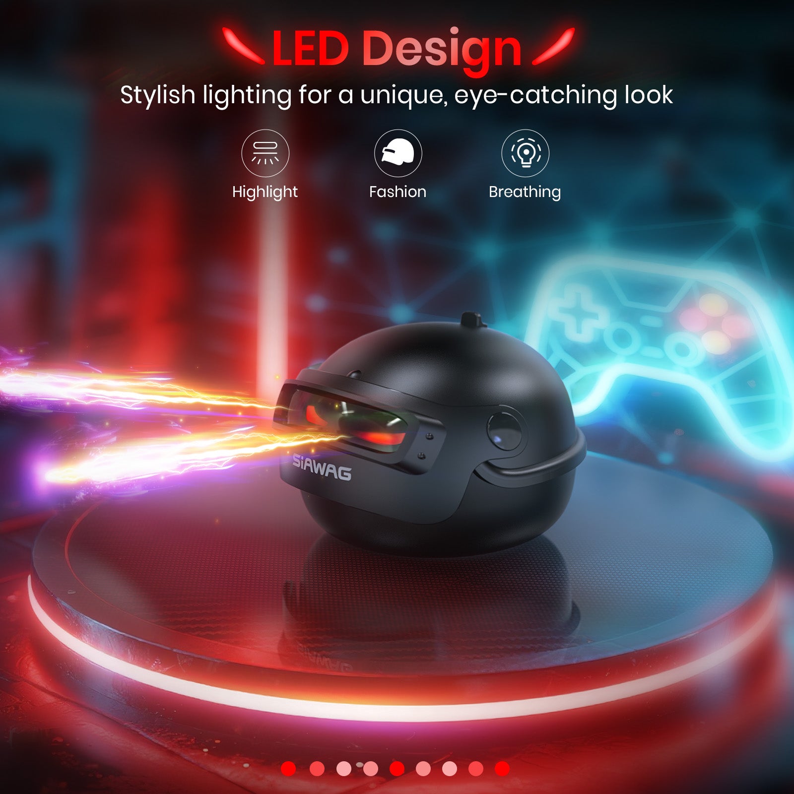 SIAWAG BTW46 | LED Gaming Earbuds