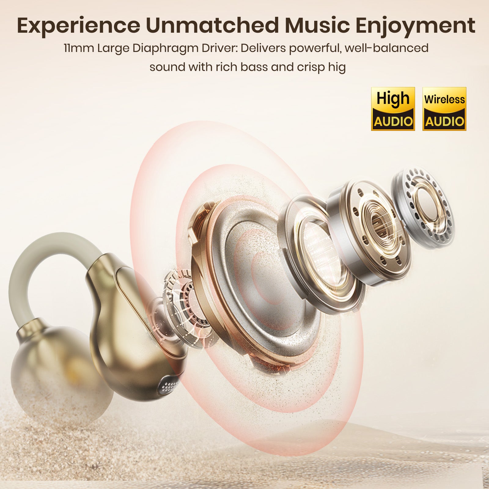 SIAWAG Clip01 | Lightweight Clip-On Earbuds with ENC